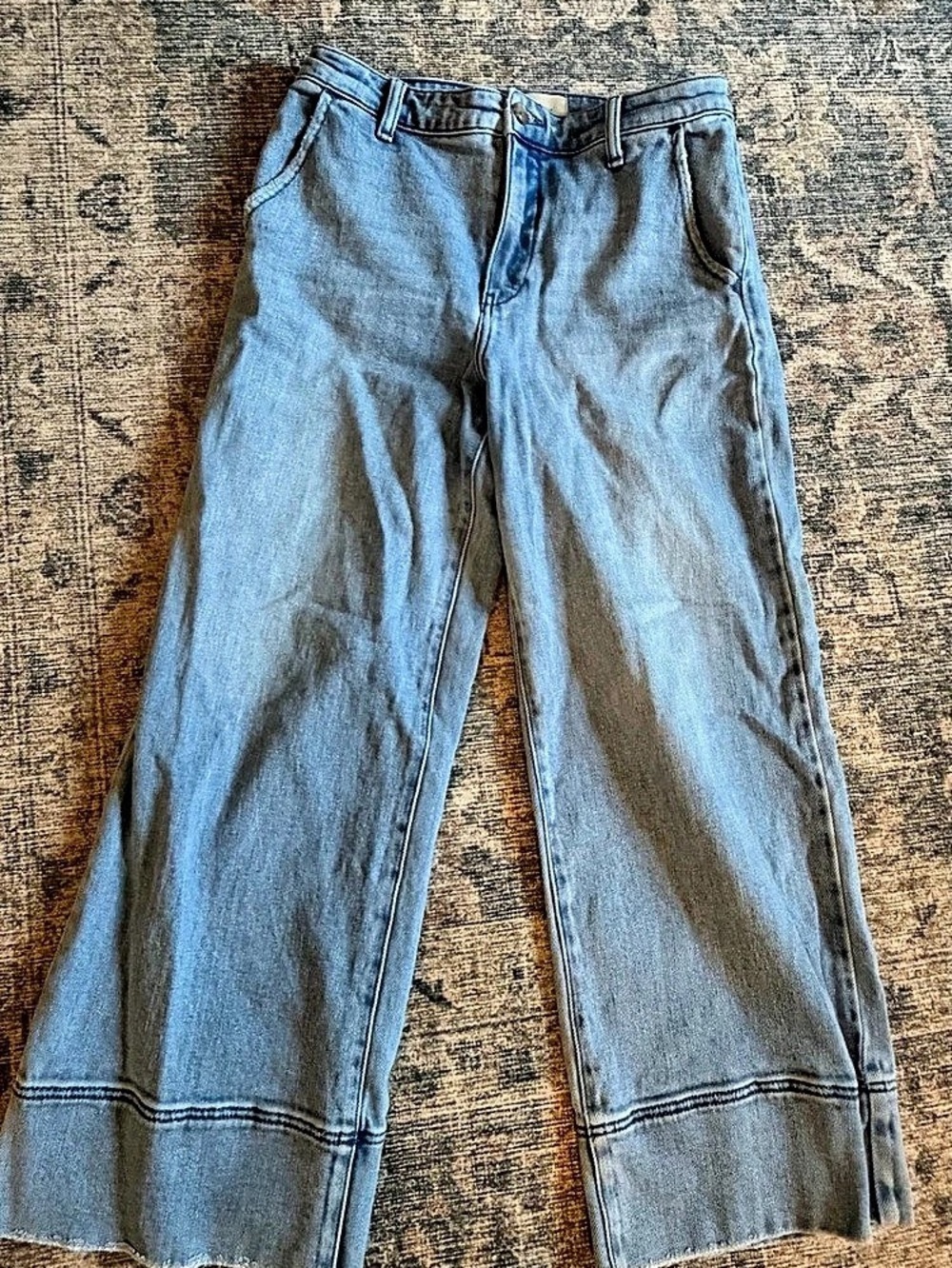 Kancan Wide Leg Jeans in Blue Waist 28